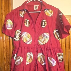 Queen of Sparkles Football Romper - XL